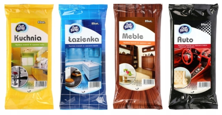 Chusteczki nawilżane do czyszczenia kuchni Ravi w opakowaniu 20 szt.