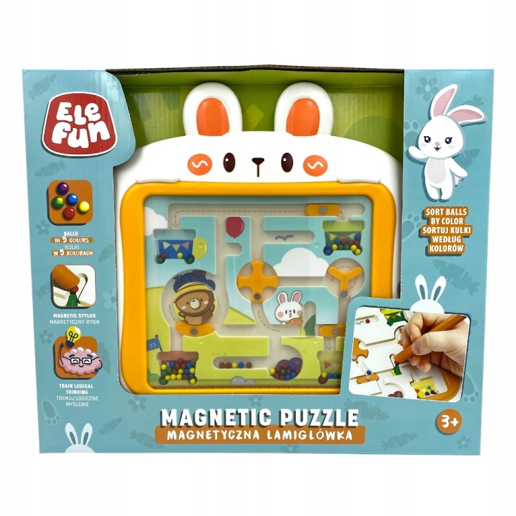Elefun Magnetyczna Łamigłówka Magnetic Puzzle Gra Zręcznościowa 3+