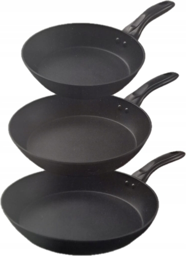 Zestaw 3 patelni z nieprzywierającą powłoką 20, 24 i 28cm wszystkie kuchenk