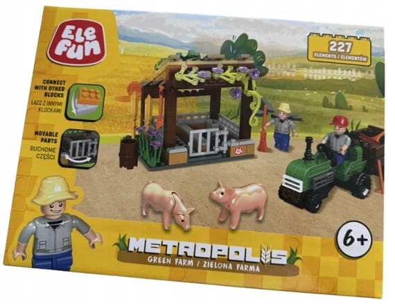 Klocki elefun meropolis - zielona farma 227 elementów