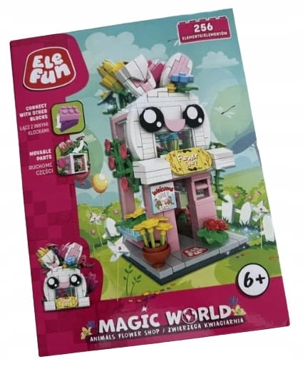 Klocki elefun magic world - kwiaciarnia 256 elementów