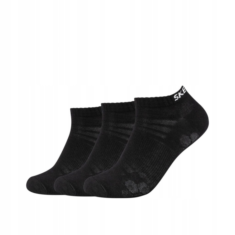 Skechers skarpetki mesh ventilation sneaker 3p czarny rozmiar 35-38