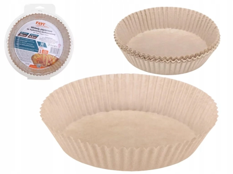 Papier do pieczenia airfryer Ravi 16 cm x 16 cm brązowy