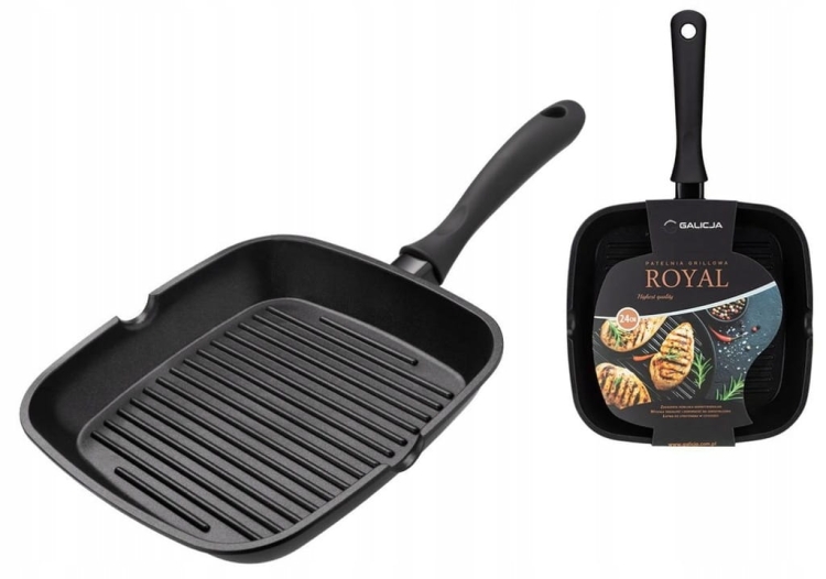 Patelnia grillowa Galicja Royal 24 cm non-stick (nieprzywierająca)