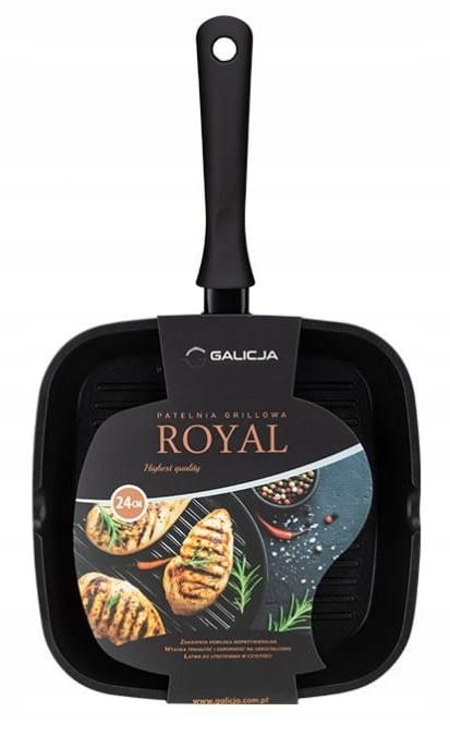 Patelnia grillowa Galicja Royal 24 cm non-stick (nieprzywierająca)