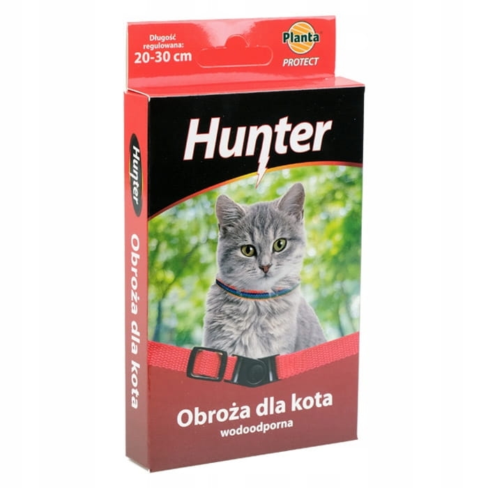Obroża materiał dla kota Hunter r. 30 cm chroni 3 miesiące