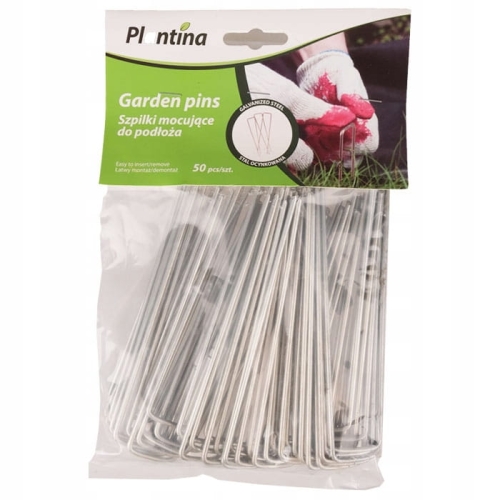 Szpilki do agrowłókniny podwójne typ "U" – 50 sztuk