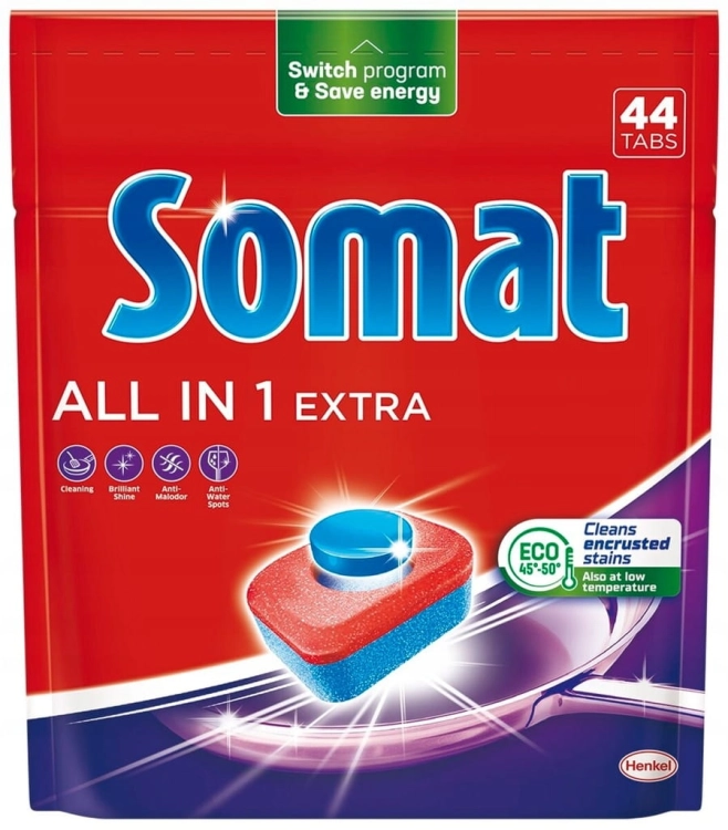 Tabletki do zmywarek SOMAT All in One Extra - 44 szt.