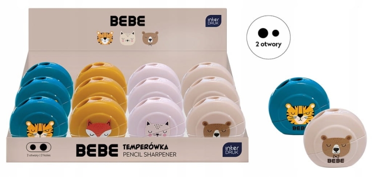 Temperówka podwójna Interdruk wielokolorowy