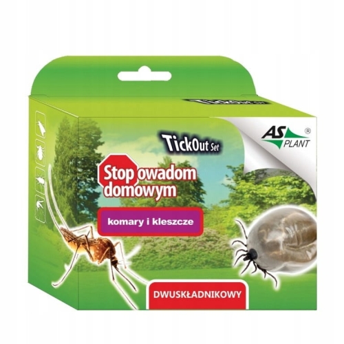 TickOut Set dwuskładnik zestaw przeciw komarom i kleszczom 2x50ml Asplant