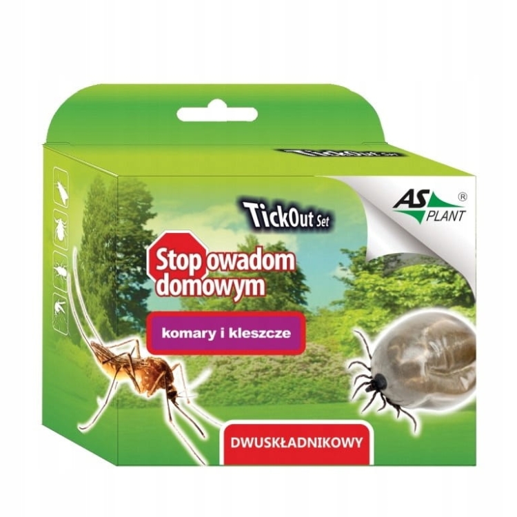 TickOut Set dwuskładnik zestaw przeciw komarom i kleszczom 2x50ml Asplant