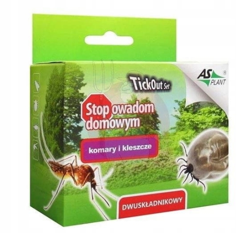 TickOut Set dwuskładnik zestaw przeciw komarom i kleszczom 2x50ml Asplant