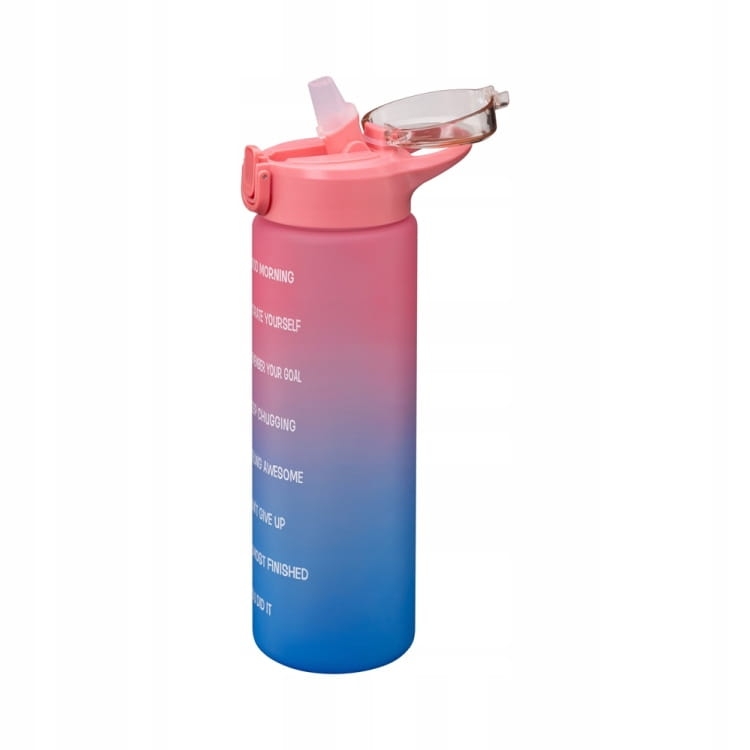 Butelka sportowa, bidon na wodę 900ml butelka na fitness siłownię różowa