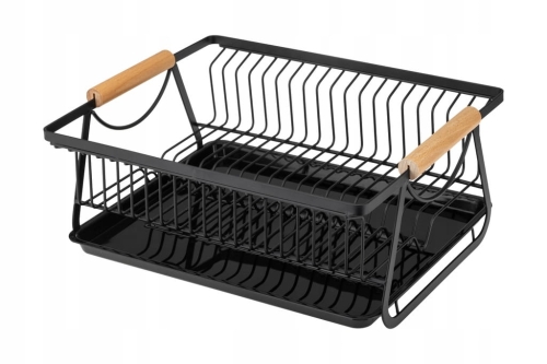 Ociekacz suszarka do naczyń Adelle Galicja 35x28x14,5cm  czarna