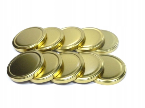Zakrętki do słoików 6tki, 82 mm złote 10 sztuk