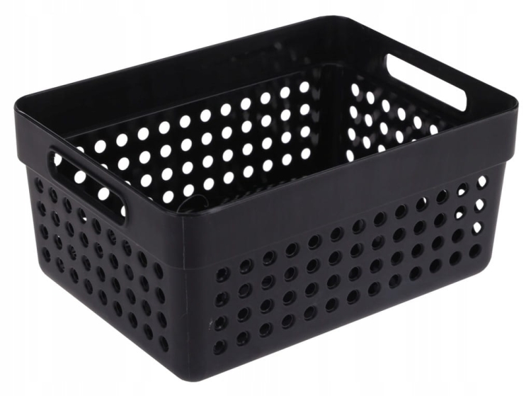 Kosz organizer uniwersalny tworzywo sztuczne czarny 1250ml
