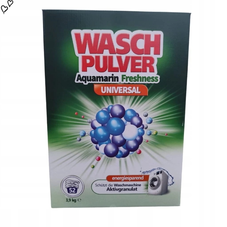 Wasch Pulver proszek do prania uniwersalny Aquamarine fresh 52pr 3,9kg