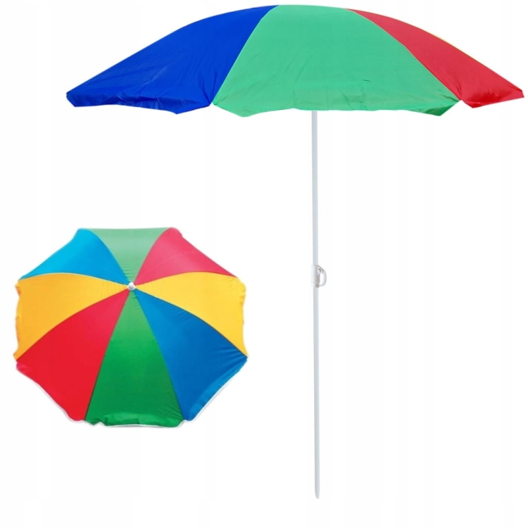 Parasol plażowy 7&7 Tęcza 160 cm wielokolorowy