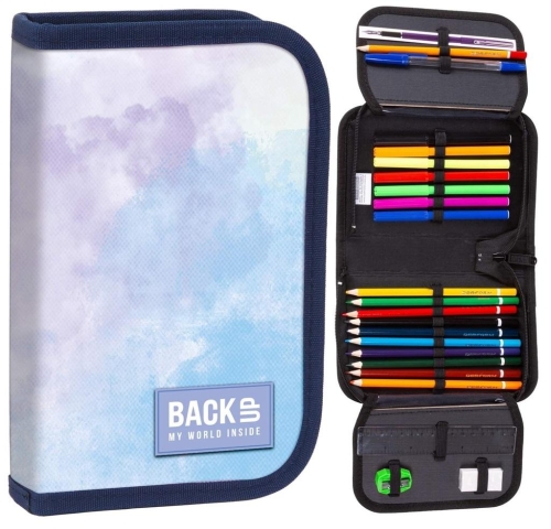 Piórnik z wyposażeniem rozkładany pojedynczy Back Up