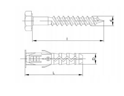Kołki do betonu Marcopol 10 x 50 mm 4 szt.