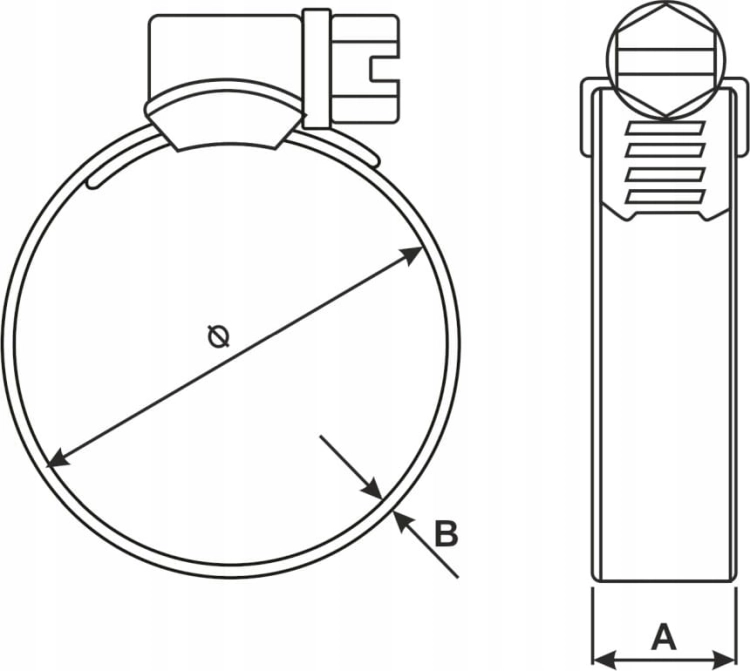 Opaska ślimakowa W1 9mm 16-25mm 1 szt.