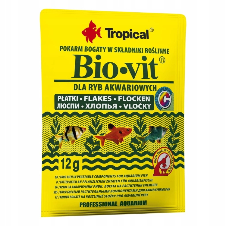 Pokarm dla rybek akwariowych uniwersalny Tropical Bio-Vit 12 g