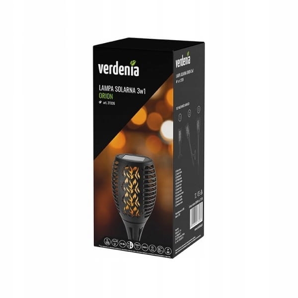 Lampa solarna Verdenia 1 W 3w1 lampka LED ogrodowa żywy pomień