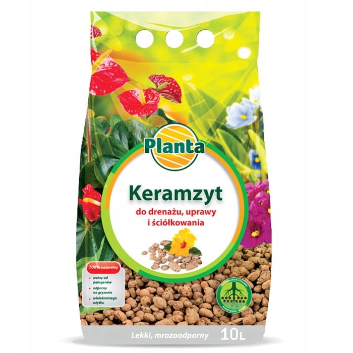 Keramzyt ogrodniczy granulat drenaż 8-16mm 10l