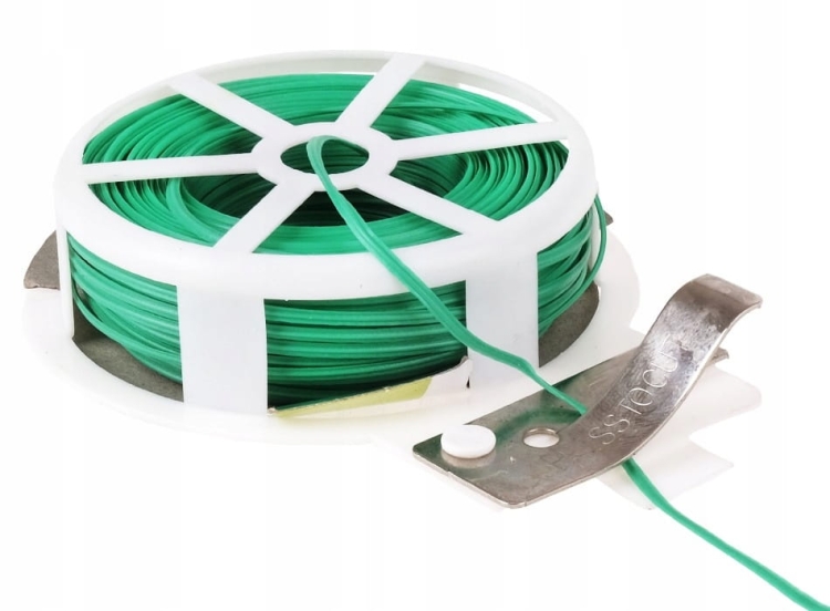 Drut drucik ogrodowy powlekany pcv 20m + obcinacz