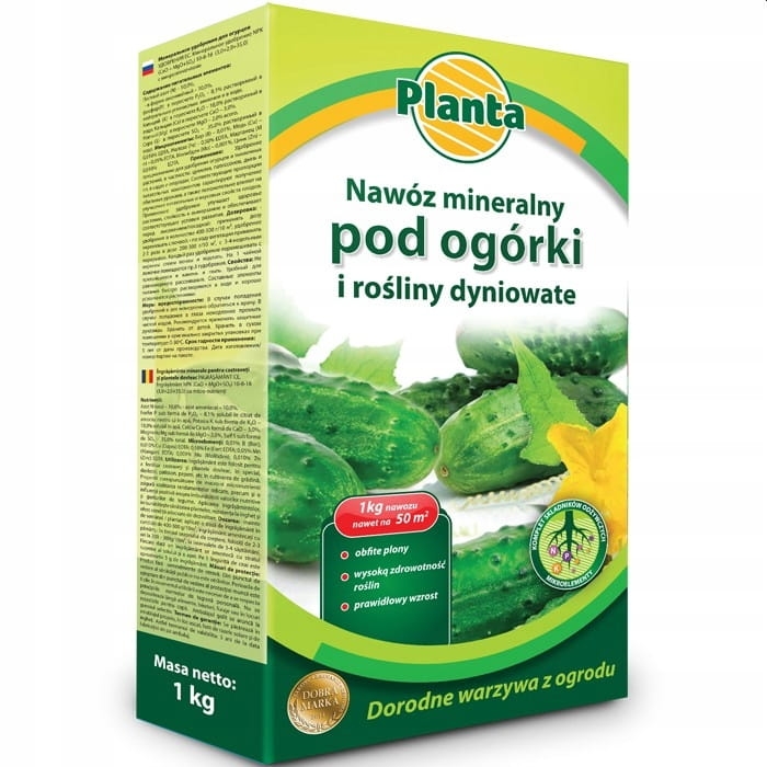 Nawóz do ogórków i dyni wieloskładnikowy Planta granulat 1 kg 1 l