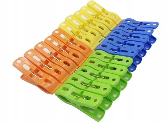 Klamerki do bielizny 48 sztuk kolorowe