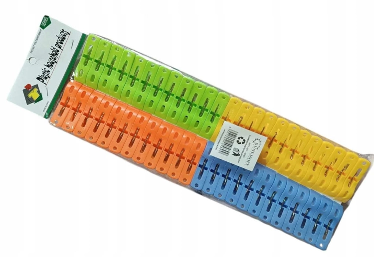 Klamerki do bielizny 48 sztuk kolorowe