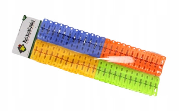 Klamerki do bielizny 48 sztuk kolorowe