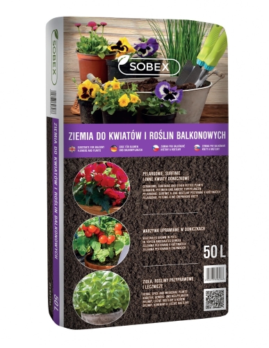 Ziemia do kwiatów i roślin balkonowych 50 L