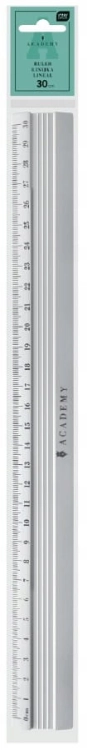 Academy linijka szkolna aluminiowa 30cm