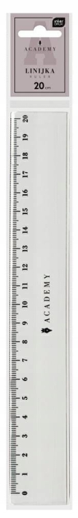 Linijka Academy Interdruk 20cm plastikowa