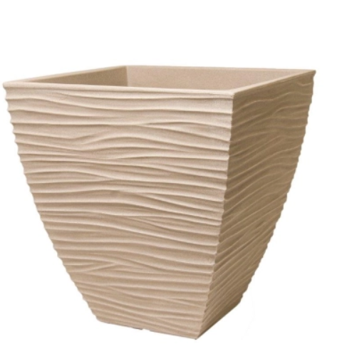 Doniczka kwadratowa Sand 40 L beżowa Verdenia