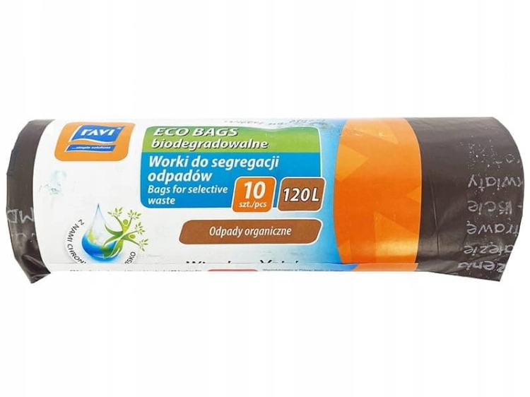 Worki na śmieci do bioodpadów Ravi worki na śmieci 120l 10 szt.