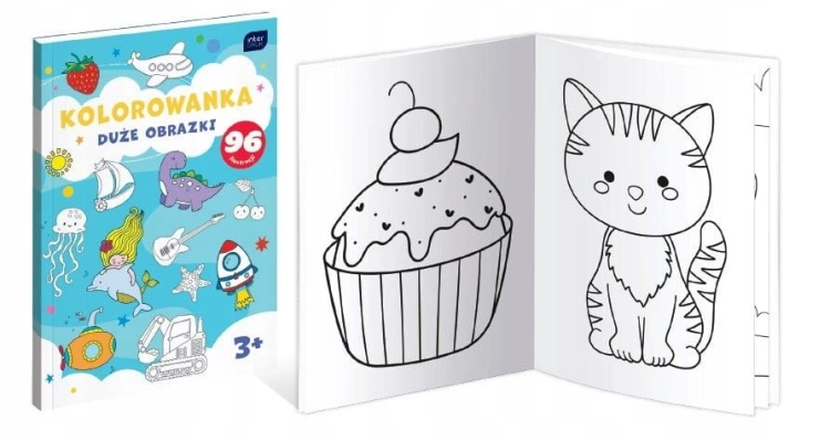 Kolorowanka dla dzieci A4 duże obrazki (96 ilustracji) Interdruk