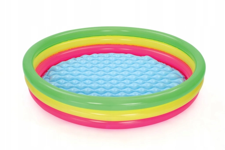 Basen dmuchany dla dzieci tęcza okrągły Bestway 152 x 152 cm