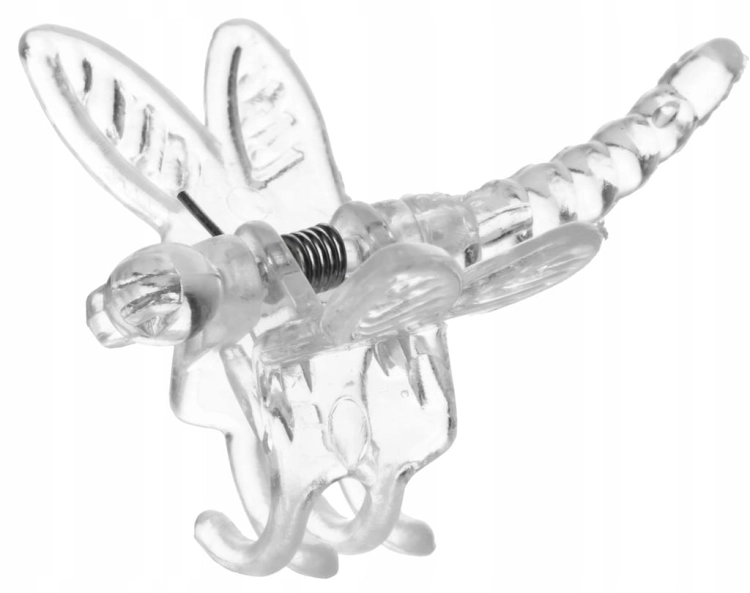 Klipsy do storczyka transparentne VERDENIA 4szt.