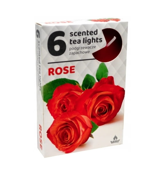 Podgrzewacze 6 szt.świeczki rose