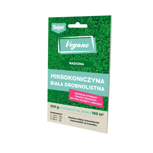 Mikrokoniczyna biała Vegano 200g – Gęsty, trwały trawnik bez nawozów