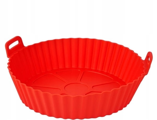 Wkład silikonowy do Airfryera 20 cm czerwony. Odporny do 220°C Ekologiczny