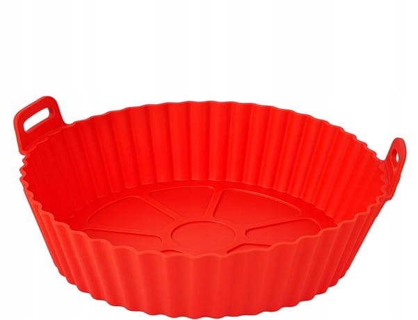 Wkład silikonowy do Airfryera 20 cm czerwony. Odporny do 220°C Ekologiczny