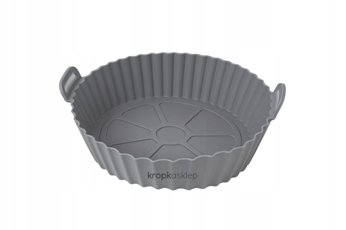 Wkład silikonowy do Airfryera 20 cm szary. Odporny do 220°C Ekologiczny