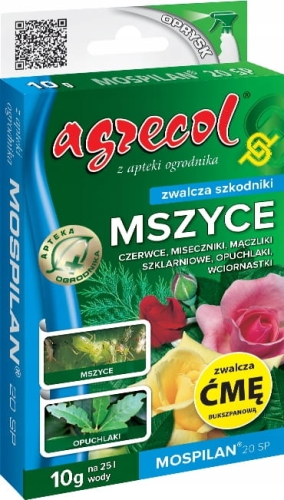 AGRECOL Mospilan 20 SP 10g – Profesjonalny Środek na Ćmę Bukszpanową, Mszyce, Mączliki i Inne Szkodniki