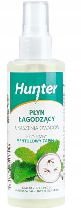 Płyn łagodzący ukąszenia owadów Hunter 100 ml – mentolowy, chłodzący preparat na świąd i zaczerwienienia
