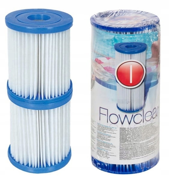 2x Wkład filtracyjny do pompy basenowej Bestway typ I – oryginalne filtry dakronowe