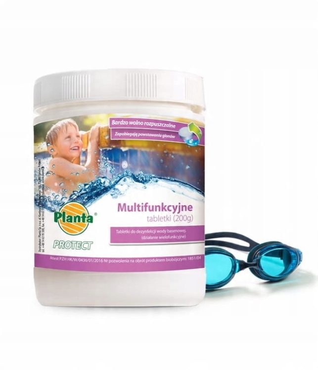 Multifunkcyjne tabletki 3w1 do basenu chlor glonostatyczne 0,4 kg 200 g
